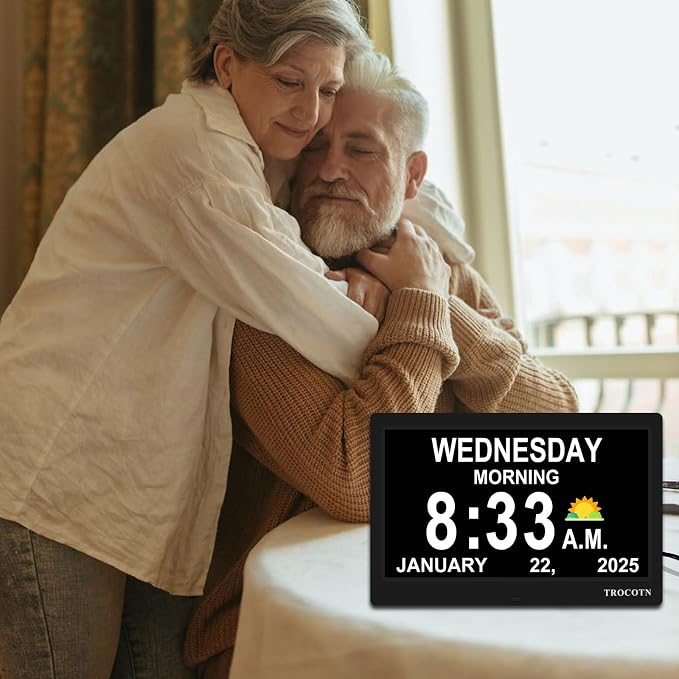TROCOTN Dementia Clocks, Large Display Calendar Alarm Clock - Image 6