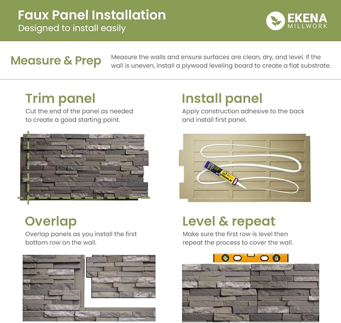 EverStone Cobblestone Faux Stone Panel, Harbor Mist Color - Image 4