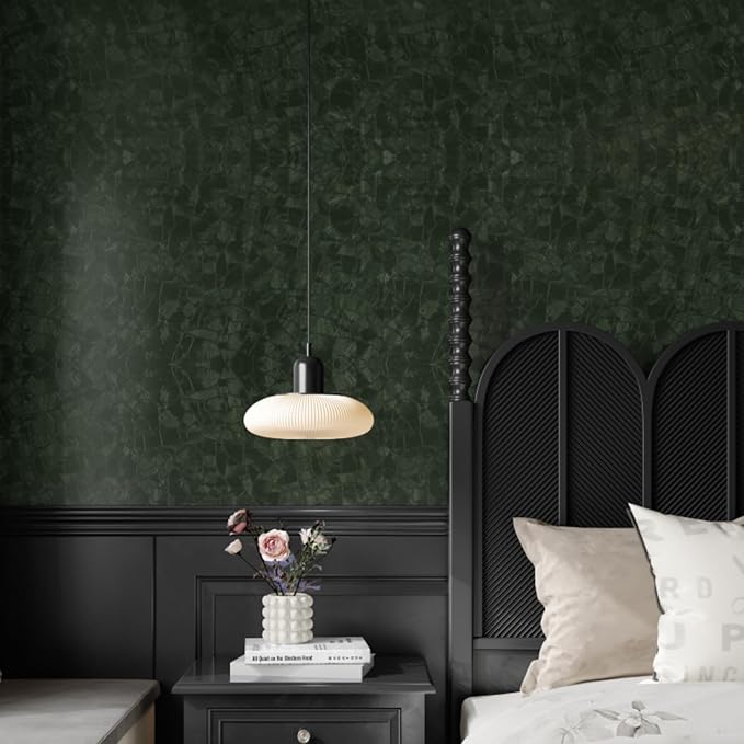 Abyssaly Dark Green Peel and Stick Wallpaper - Image 2