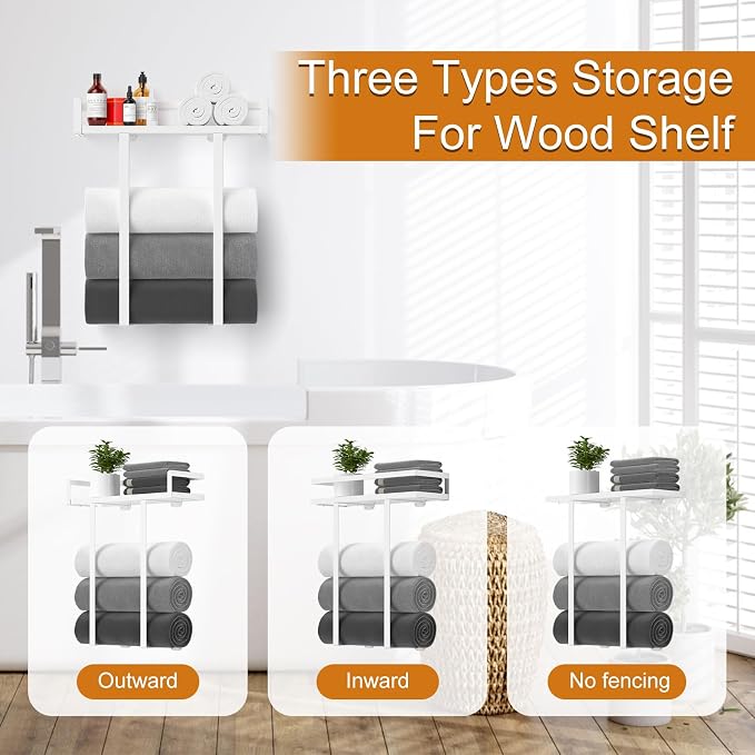 Towel Racks for Bathroom Wall Mounted, Xstydes Metal Towel Holder - Image 7