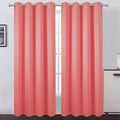 LEMOMO Blackout Curtains 66 x 84 inch/Coral Curtains Set of 2 Panels/Thermal by Lemomo