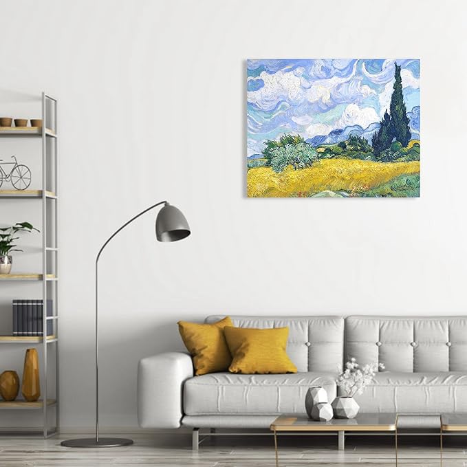 1 KINGO Van Gogh Canvas Wall Art: Wheat Field - Image 3
