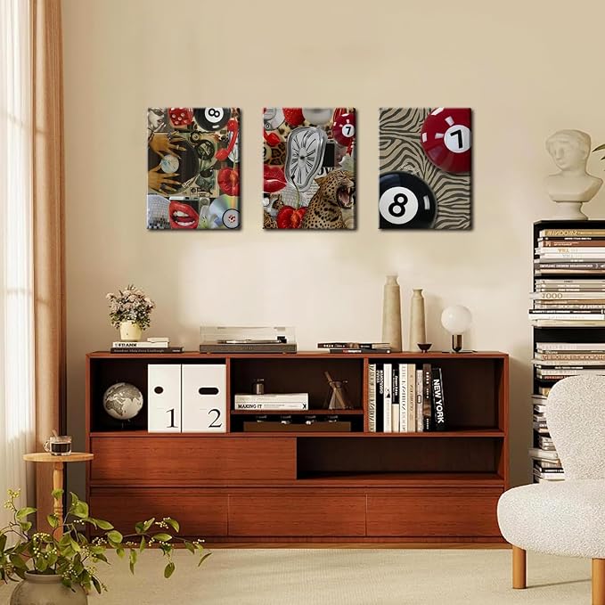 Trendy Leopard Cheetah Wall Art Set of 3 - Image 6
