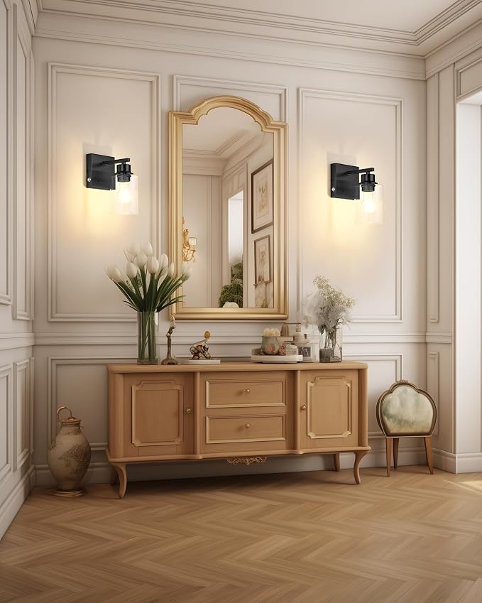 Battery Operated Wall Sconce Set of 2, Easy Install Dimmable Wireless Wall - Image 7