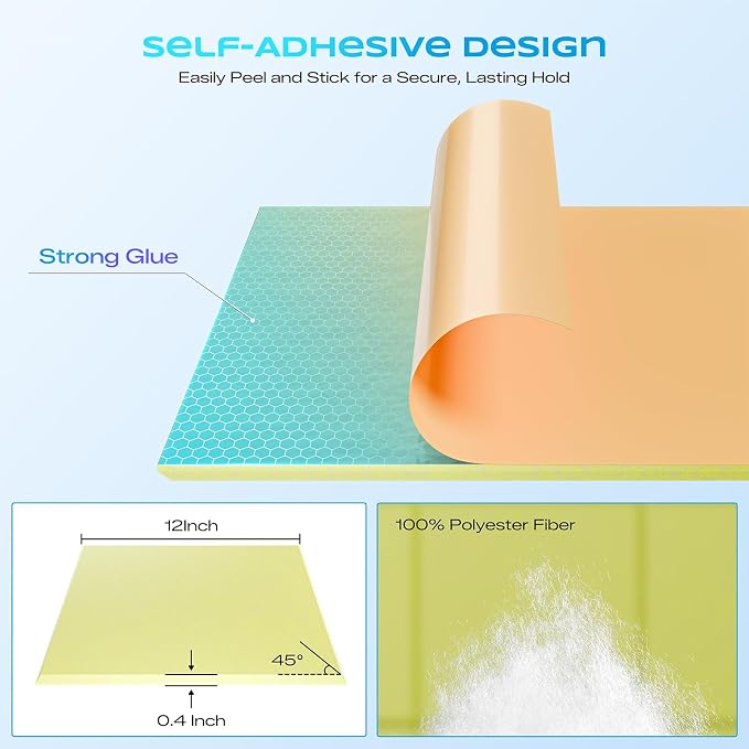 12 Pack Self-Adhesive Acoustic Panels, Soundproof Wall Panels - Image 2