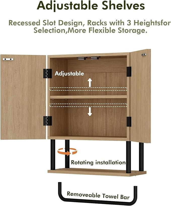 RUSTOWN Farmhouse Bathroom Wall Cabinet - Image 6