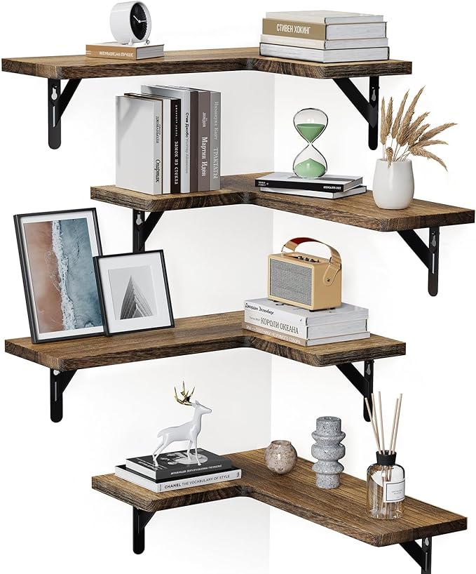 Amada HOMEFURNISHING Corner Floating Shelves, Shelves by AMADAHOMEFURNISHING