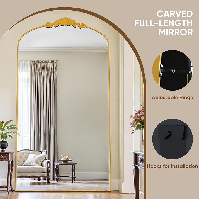 Antok Arched Full Length Mirror, Full Body Mirrors - Image 5