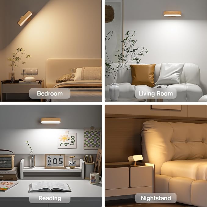 Hensam Wall Sconce, LED Battery Operated Wall Sconce - Image 6