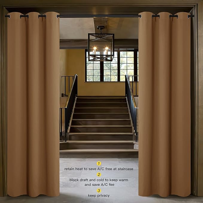 NICETOWN Door Curtain for Doorway Privacy, Curtains 120 Inch Length, Room - Image 2