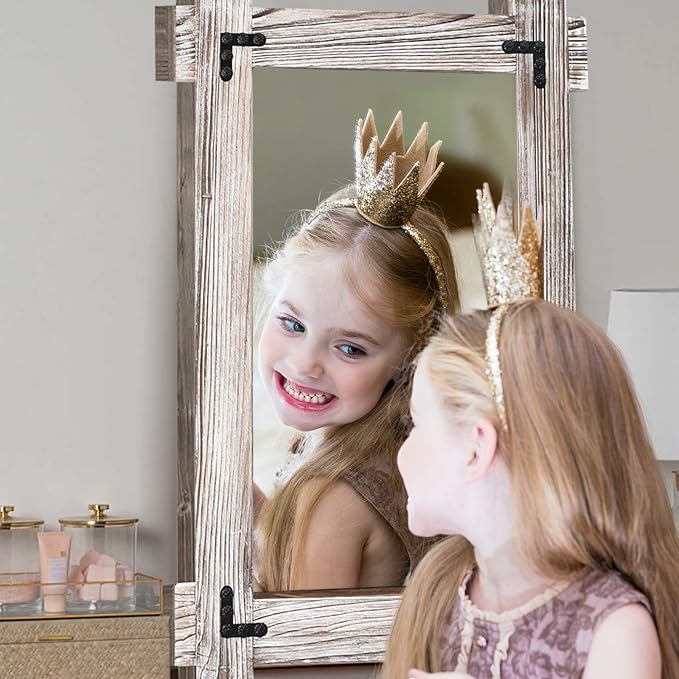 MeMoreCool White Farmhouse Bathroom Mirror 24x36 Inch, Wood Framed Decorative - Image 5