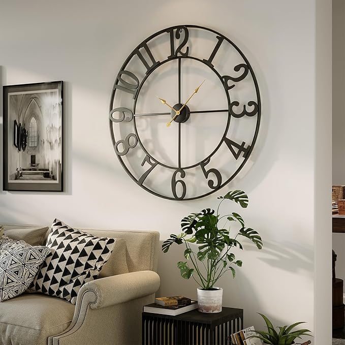 Cuspin 36 Inch Wall Clock, Large Wall Clock Decorative by Cuspin