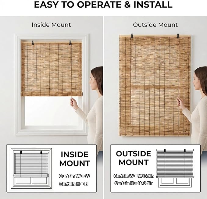 Bamboo Blinds Outdoor, Breathable Bamboo Shades - Image 7
