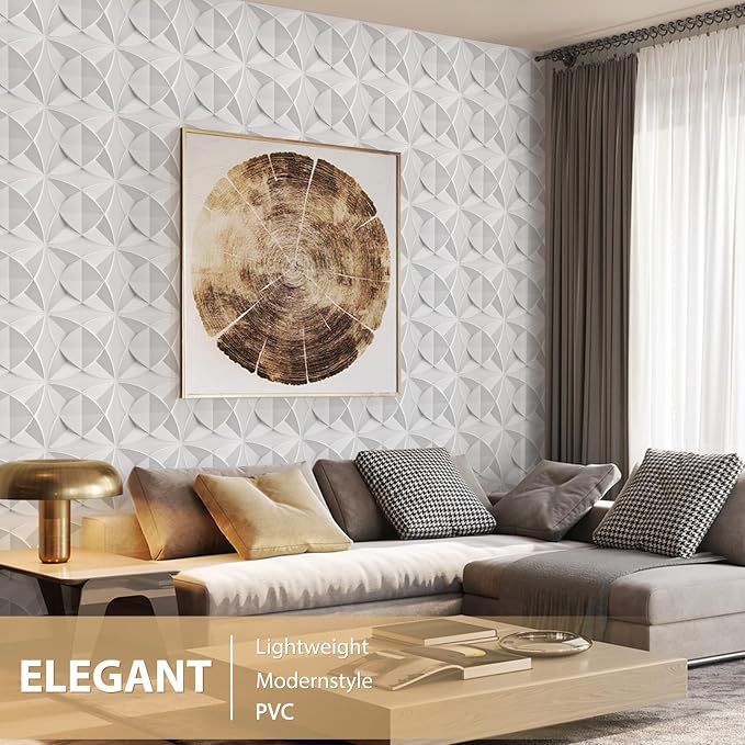 Heikki 30 Pack 3D Wall Panel for Interior Wall Décor, PVC Flower Textured Wall - Image 5