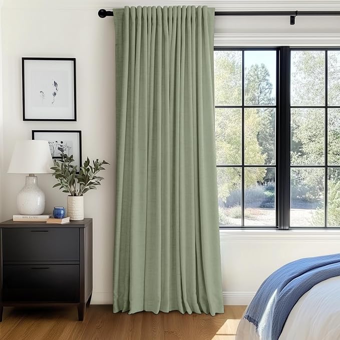 100% Blackout Shield Linen Blackout Curtains - Image 5