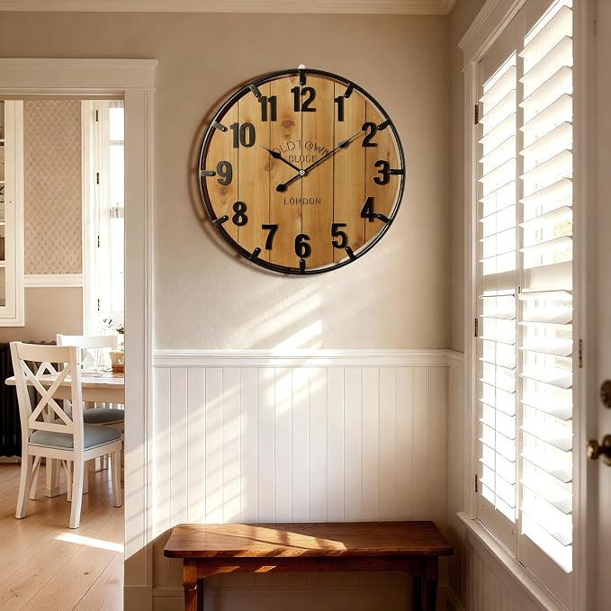 Vantic Farmhouse 30 Inch Extra Large Decorative Wall Clock - Image 4