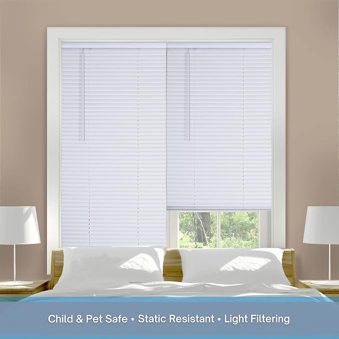 Lotus & Windoware Cordless 1" Vinyl Mini Blind 32" Wide x 64" Long - Image 3
