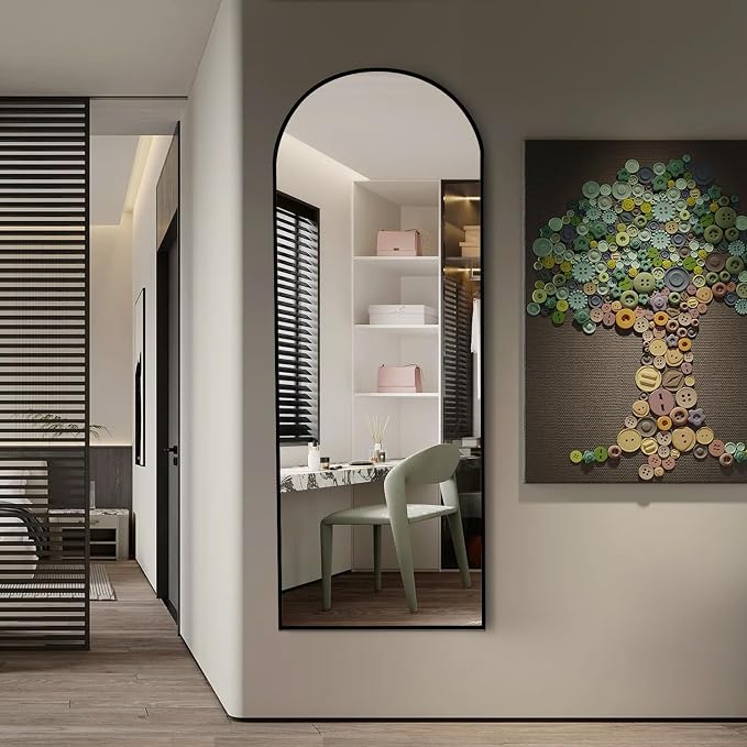 Rowjut Floor Mirror Arched Mirror Full Length 56"X20" Full Length Mirror can be - Image 8