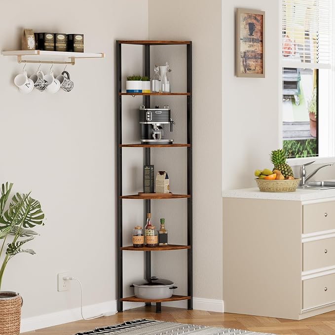 Furnulem 6 Tier Corner Shelf - Image 8