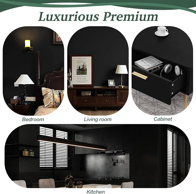 Dimoon 17.7''x393'' Peel and Stick Wallpaper Black Contact Paper - Image 6