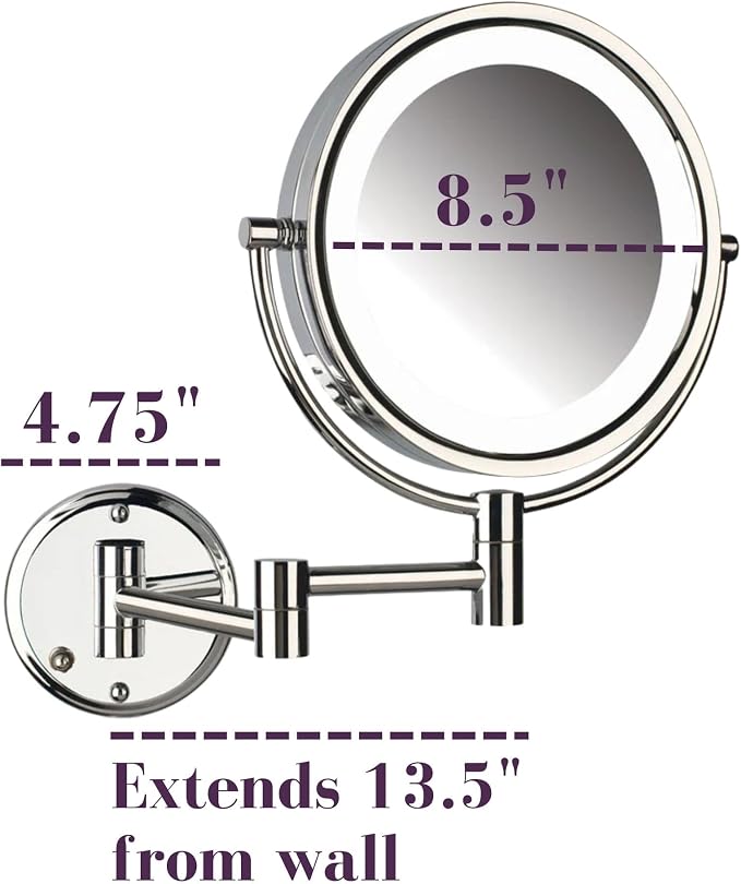 JERDON Wall-Mounted Vanity Mirror - Image 3