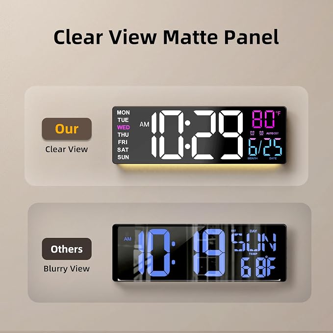 EASYERA 16.5" Large Digital Wall Clock - Image 3