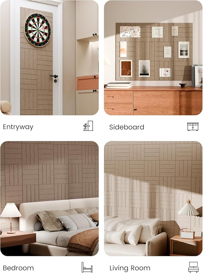 Bumusty Large Cork Board Alternative-48 x 36" Felt Bulletin Board Tiles - Image 5