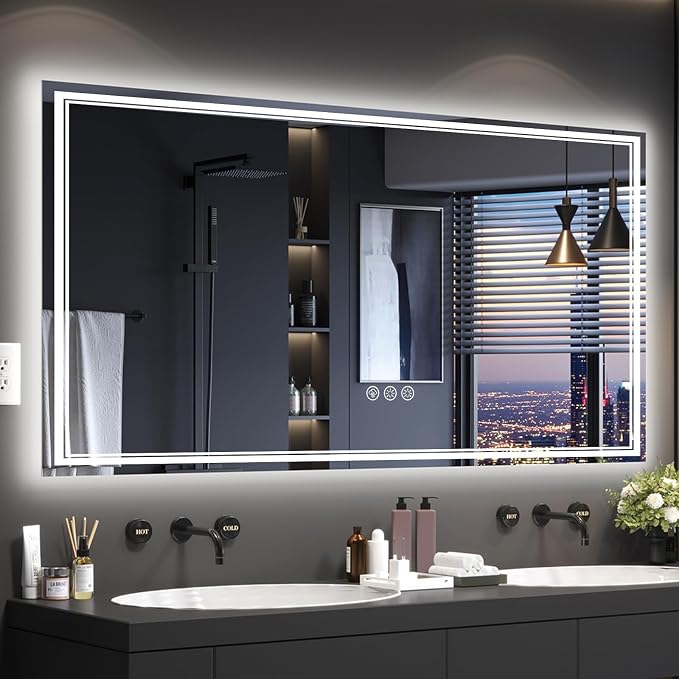 Ratsamee 72x36 Inch LED Bathroom Mirror by RATSAMEE
