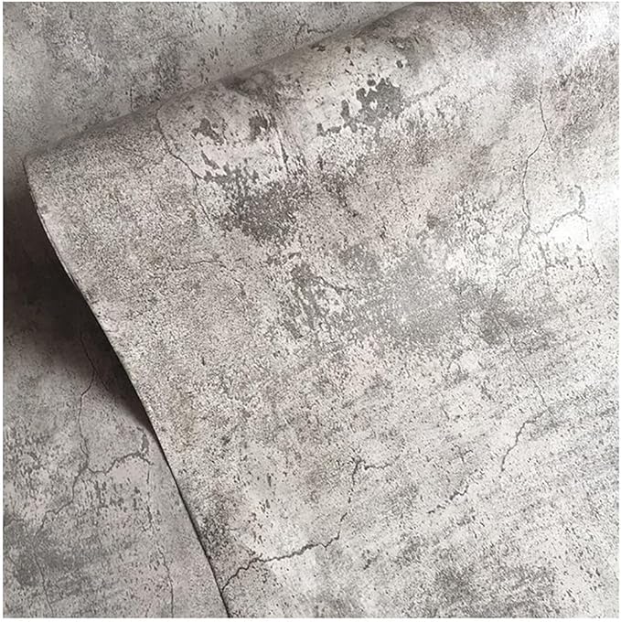 BAYYA 24x354 inch Gray Concrete Wallpaper Roll Peel Stick Grey Textured Thick - Image 2