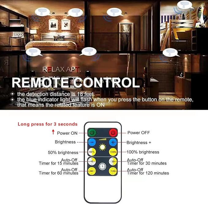 HAMVIDNE LED Spotlight, Battery Operated Picture Lights, Indoor Uplight - Image 3