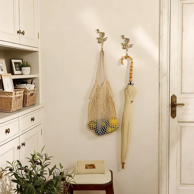 SOFFEE DESIGN 2pcs Metal Gold Coat Hooks - Image 3