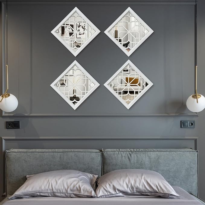 ZEXUIRU 4 Set. Rustic Wall Mirrors - Image 5