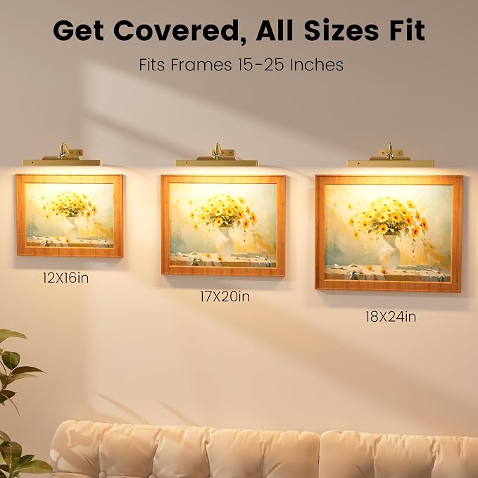 Picture Light Wall Sconce, 4400mAh Rechargeable Wireless Battery Lighting - Image 5