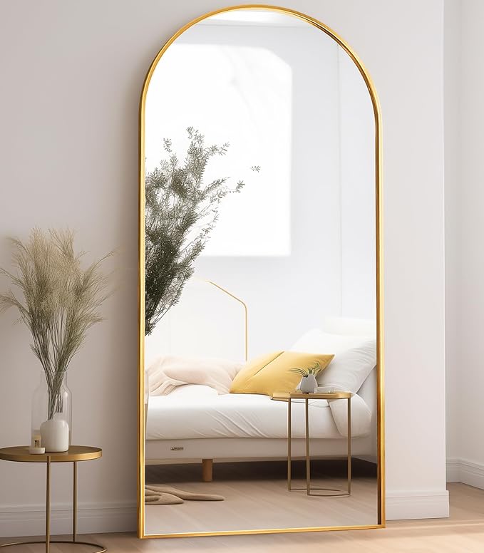 Floor Length Mirror, Wall Mounted Mirrors, Arched-Top Body Mirror - Image 3