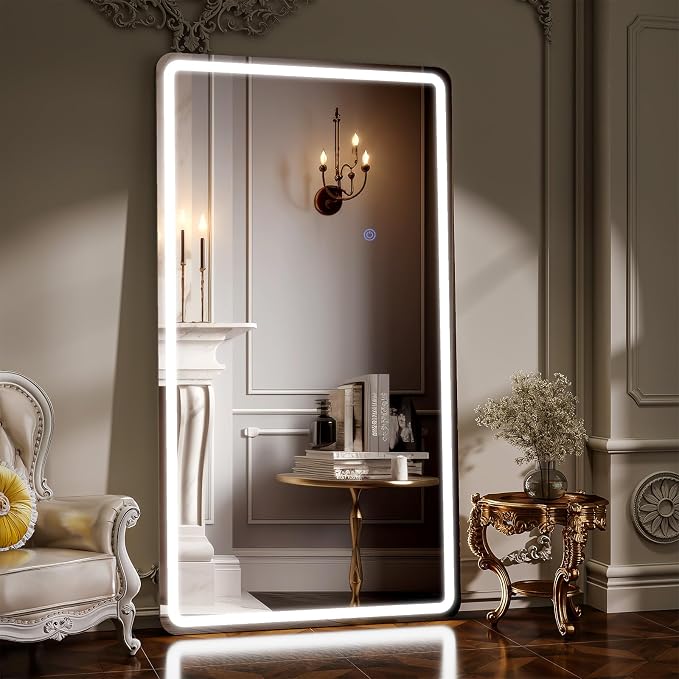 76"x34" LED Full Length Mirror – Standing Floor Mirror - Image 8