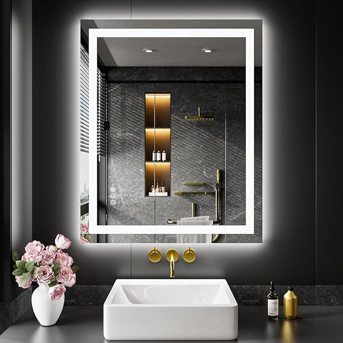LOAAO 20X28 LED Bathroom Mirror by LOAAO