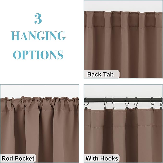 RYB HOME Blackout Curtains for Bedroom, Window Shades Thermal Insulating - Image 2