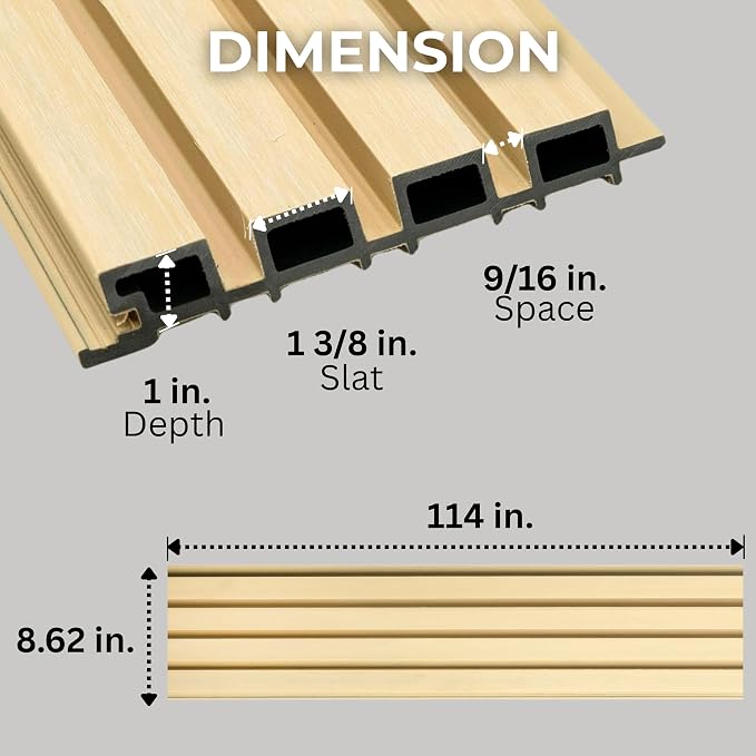 From Plain to Beautiful in Hours WPC Exterior Wall Slat Panels Waterproof - Image 2