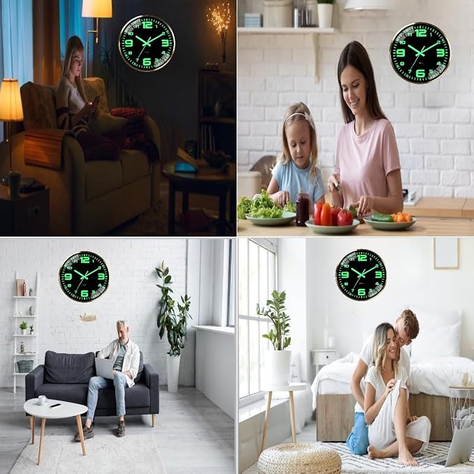 12-inch wall clock, battery powered, - Image 3