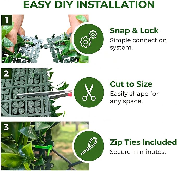 Artificial Grass Wall Panels, Privacy Screen Fence - Image 4