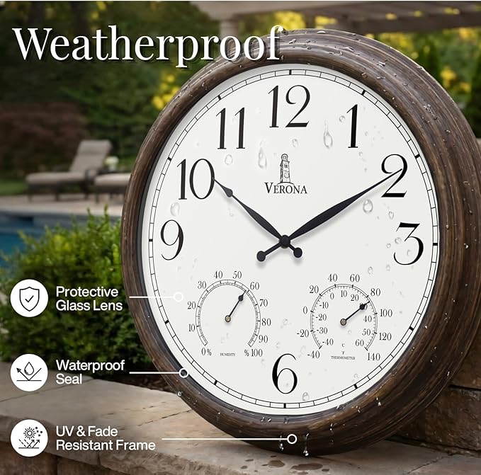 Outdoor Clocks for Patio Large Waterproof - Image 3