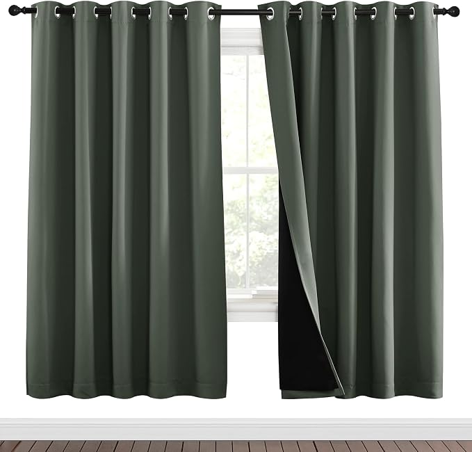 NICETOWN 100% Blackout Window Curtain Panels, Full Light Blocking Drapes - Image 2