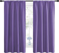 NICETOWN Kitchen Curtains, Short Blackout Drapes, Lilac Purple, Thermal by NICETOWN