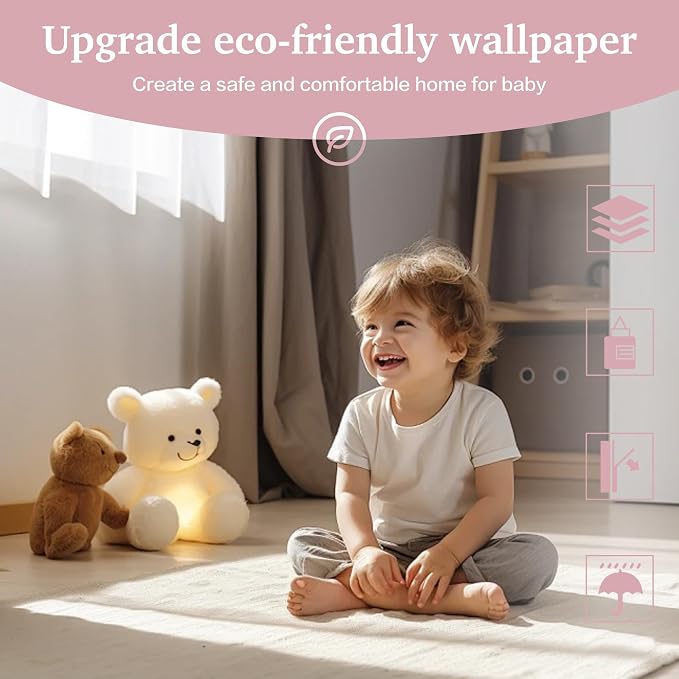 Dimoon 17.7''x177'' Peel and Stick Wallpaper Pink Contact Paper - Image 2