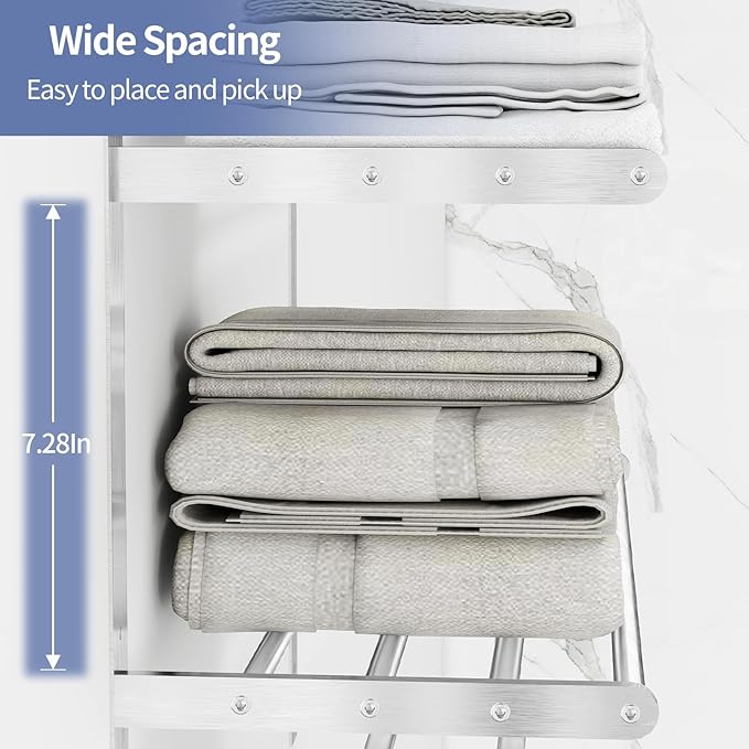 Towel Racks for Bathroom Wall 24 Inch, 3 Tier Bathroom Towel Shelf - Image 4