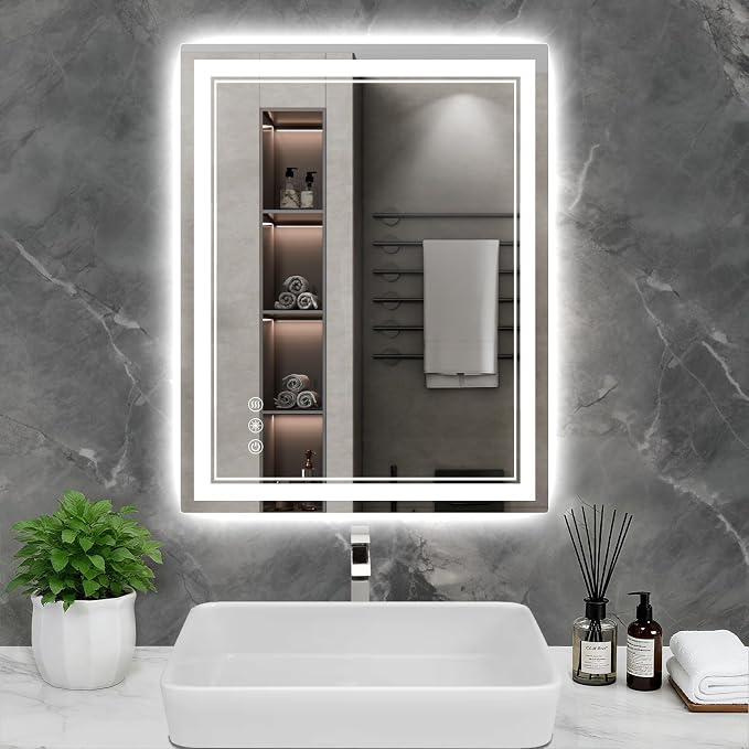 32x28 Inch LED Bathroom Mirror by Wedhouc