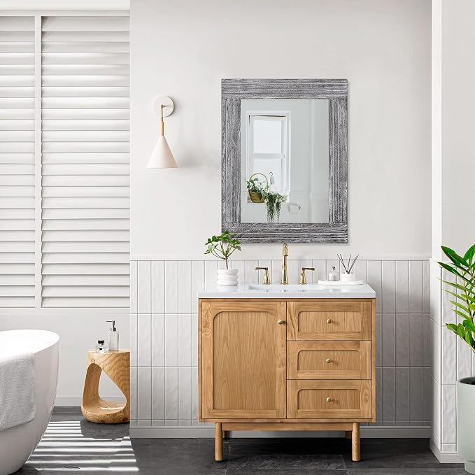 Rustic Wall Mirror Farmhouse, - Image 6