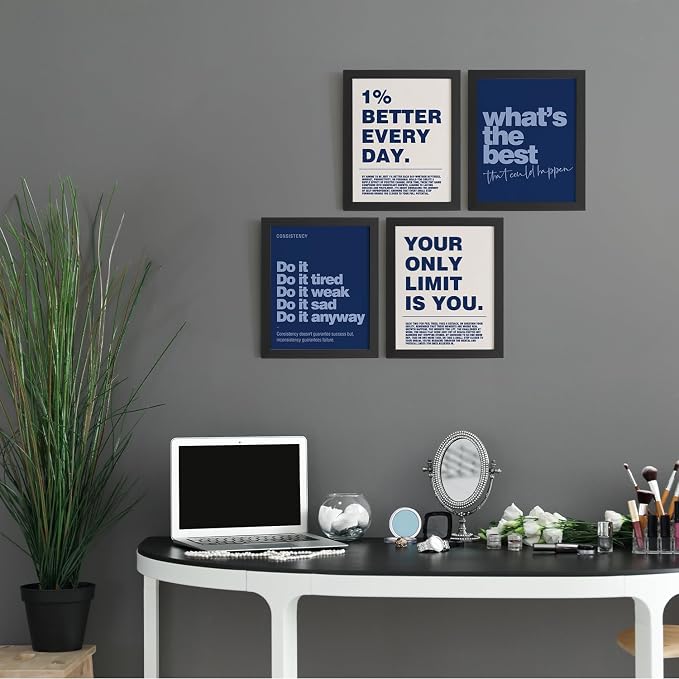 DSHFG Motivational Inspirational Office Wall Art Decor Prints Set of 4 - Image 4