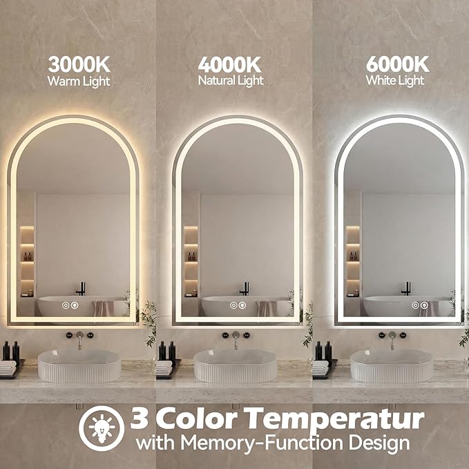 DUMOS 24"×36" LED Bathroom Mirror - Image 5