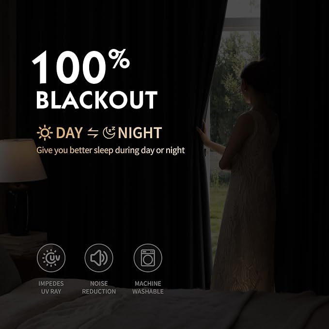FMFUNCTEX 100% Blackout Curtains - Image 3